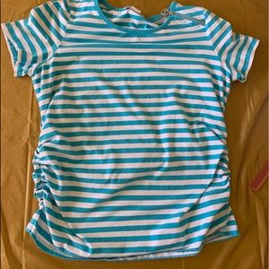 Michael Kors nautical blue white striped top